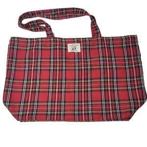 SEZANE and OCTOBRE Scottish Collection Tartan Plaid Tote Bag